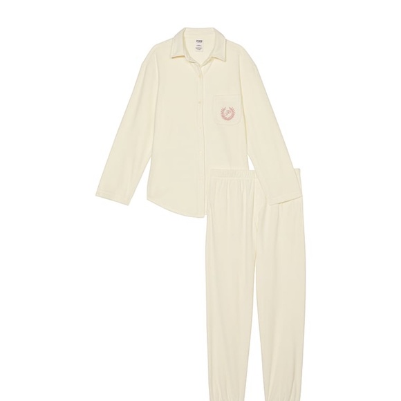 PINK Polar Fleece Jogger Creamer Pajama Set size XXL NWT - Picture 3 of 16